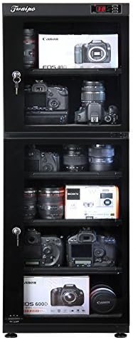 HFS Hardware Factory StoreTM 155L Digital Deshumidificar Caja de gabinete seco -6 estantes Cámara y almacenamiento de lentes