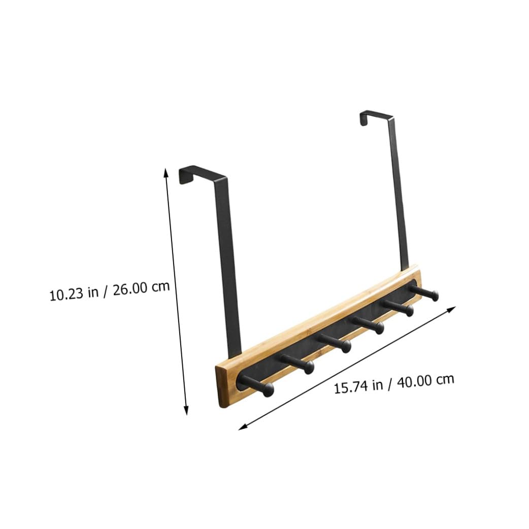 MAGICLULU Ganchos sin Perforaciones para Puerta, Perchero Negro de Aluminio | Colgador sobre Puerta, para Ropa y Bolsos, Armario y Garaje, Diseño Desmontable