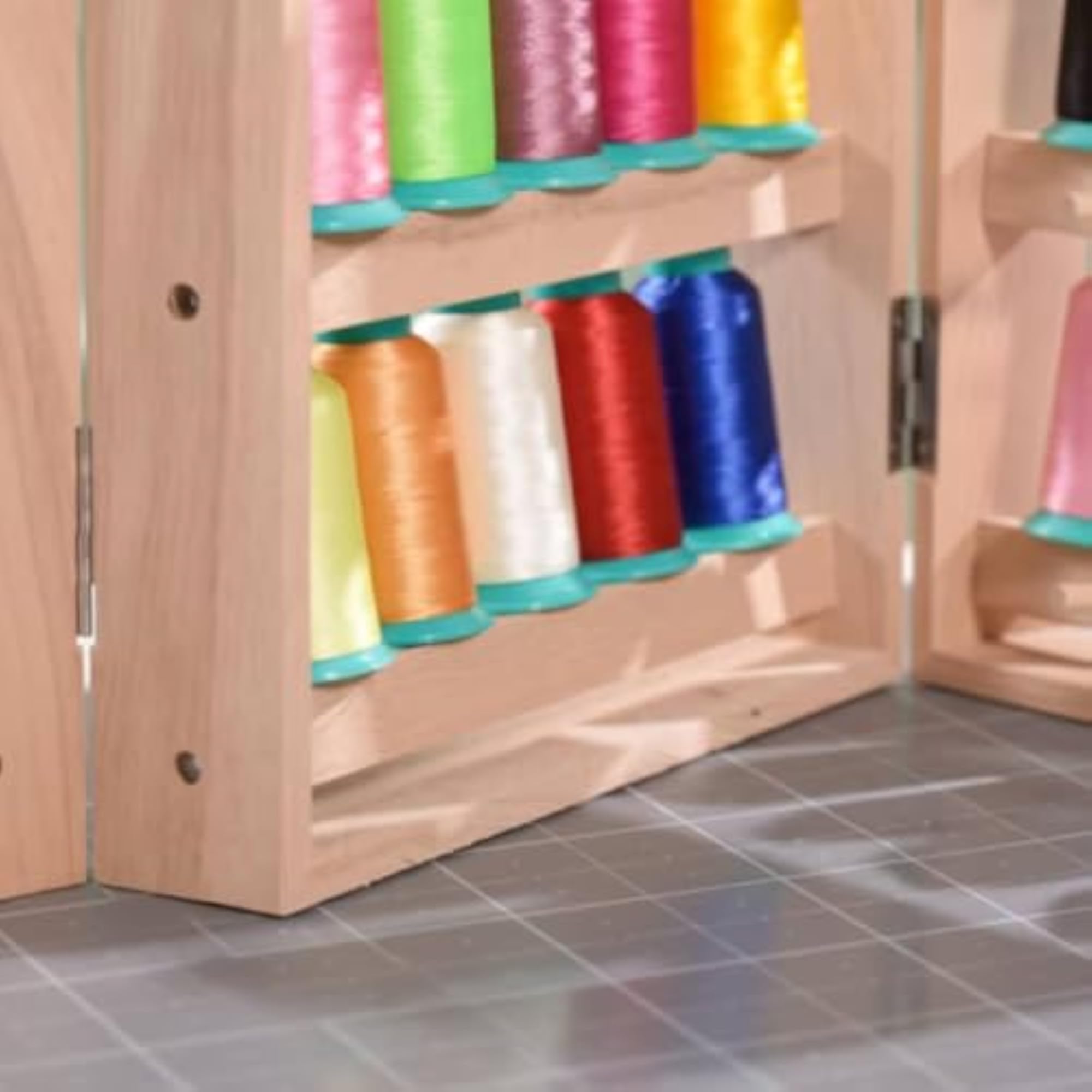 CLOVRIX® Foldable Thread Spool Rack, Three-Tier Organizer