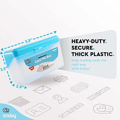 image for Index Card Holder Blue, 3x5 Note Flash Card Organizer Case, Index Card