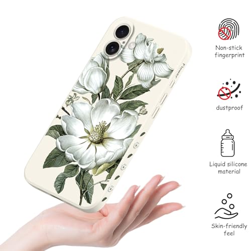 Coque iPhone 16 Plus silicone blanc coton chic et doublure microfibre - 4