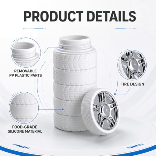 Thenshop 28 oz Collapsible Water Bottle Portable Protein Shaker Cups with Mixing Ball Foldable Silicone Shaker Cups Leak-proof, Sports Water Bottle for the Gym, Travel, Camping, and Outdoor Fitness — 사진 3