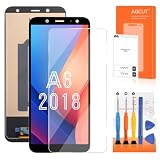 AGCUT Schermo LCD per Samsung Galaxy A6 2018 A600 A600F/DS A600FN A600FN/DS A600G/DS 6,0 Pollici Incell LCD Display Display di Ricambio Digitalizer Touch Screen Assembly con Strumenti, Nero senza
