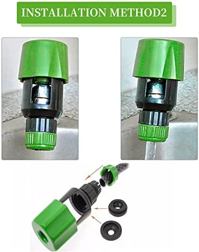 Kitchen Tap Hose Connector Pipe Garden Watering Connector,Hose Mixer Adaptor for Indoor Outdoor,1Pcs x Green