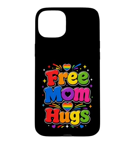 Free Mom Hugs LGBTQIA+ Ally Pride Month�B �X�}�z�P�[�X iPhone 15 Plus �p