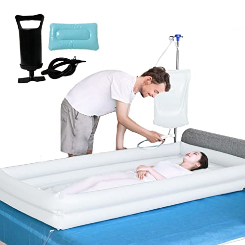 Bedridden Inflatable Shower Bathtub Kit, Bath in Bed Assist Aid Bathtub