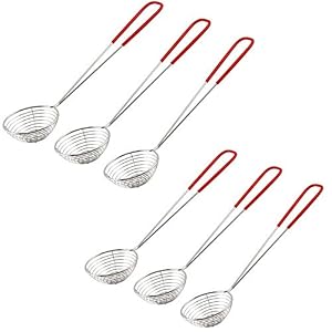 nuluxi Fondue zeef, roestvrij staal, keukenzeef met handgrepen, fijnmazig keukenzeef, de praktische kooklepel van…