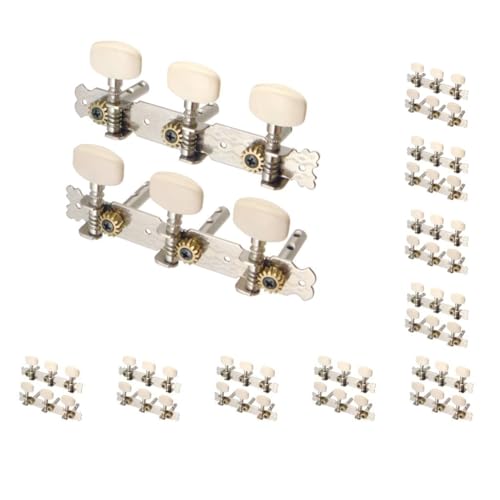 10のセット2本のクロームアコースティックギター弦チューニングペグチューナーマシンヘッド3r3l