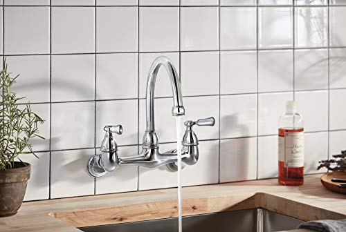 Peerless P2765Lf Elmhurst Two-Handle Kitchen Faucet Wall-Mount, Chrome #TOP1