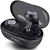 Waterproof Bluetooth 5.0 True Wireless Earbuds, Touch Control,32H Cyclic Playtime TWS Headphones with Charging Case and mic, in-Ear Stereo Earphones Headset for Samsung/iPhone/Android