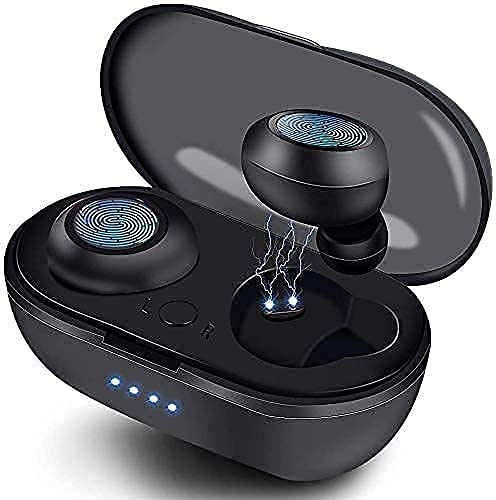 Waterproof Bluetooth 5.0 True Wireless Earbuds, Touch Control,30H Cyclic Playtime TWS Headphones with Charging Case and mic, in-Ear Stereo Earphones Headset for Samsung/Apple/iPhone/Android