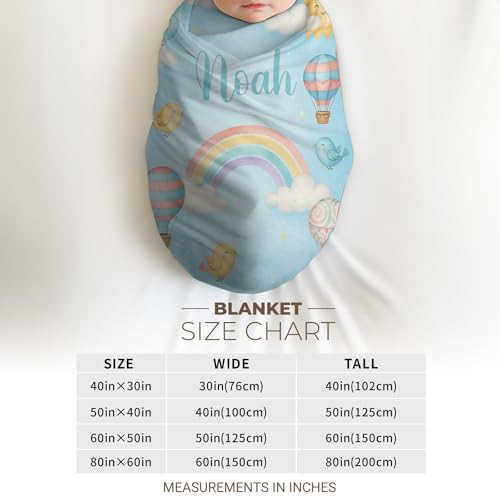 Image of Personalized Woodland Baby Blanket with Name, Custom Name Blanket for Boy, Printed in USA, Super Soft Blankets for Newborn, Customized Gifts for Baby Shower Birthday Christmas