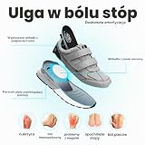 Fitville Buty Męskie Bardzo Szerokie Diabetyczne Trampki Z Rzepem Wygodne Buty Do Chodzenia Dla Szerokich Płaskich Stóp Szary 42 EU Szerokie