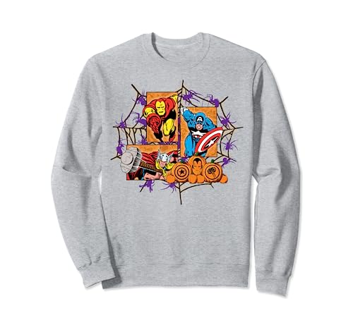Sweat Avengers Marvel Halloween style BD rétro pour fans de comics