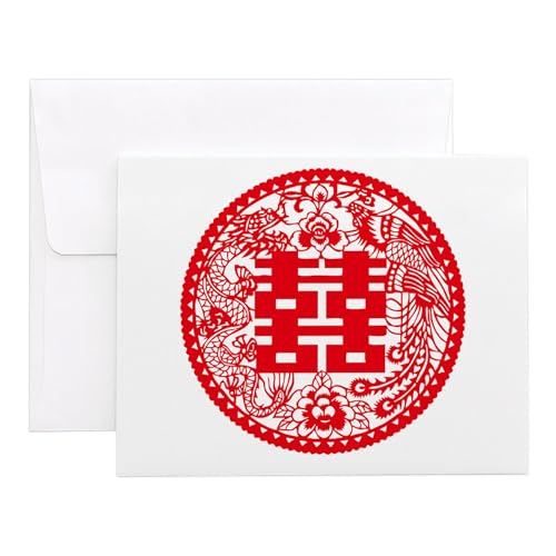 CafePress Dragon Phoenix Double Happiness Chinese Wedding 4.25
