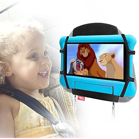 Hikig Car Tablet Holder, Tablet Car Headrest Mount Holder for Kids in Back Seat, Universal Headrest Mount Holder for All 4.4 - 12.9'' Tablets, Compatible with iPad, Switch, Galaxy Tabs, More Devices Cover