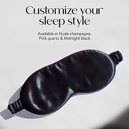 Colorado Home Co Silk Eye Mask For Sleeping, Eye Sleep Mask For Women And Men, Eye Covers For Sleeping, Blackout Eye Mask For Sleeping, Travel Sleep Mask Slip On Midnight Black #TOP6