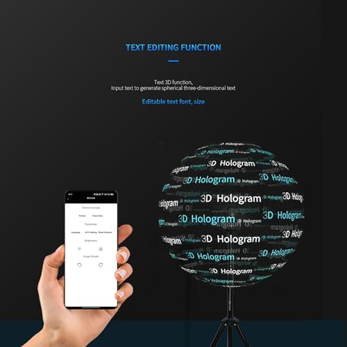 3d hologram fan led projector with 16.5in(42cm) 256 LED high-definition display, suitable for attracting attention in shopping mall dining and exhibition hall activities by YSTEROKS - Image 2