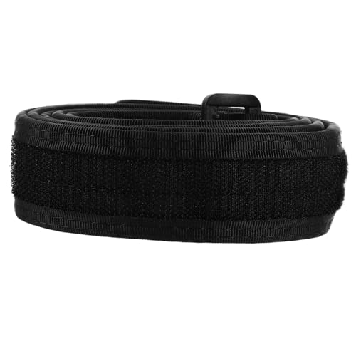 Men Heavy Duty Work Belt Nylon Woven Construction Belt for Men Women Sticky Waist Black