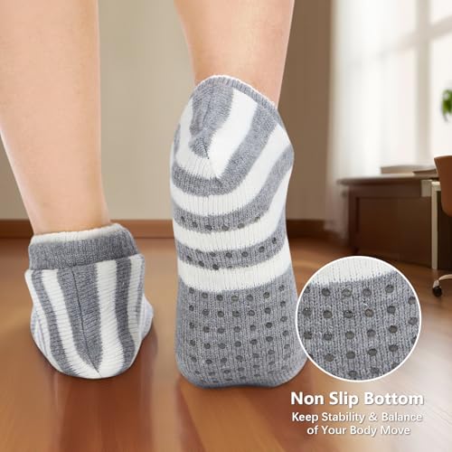 Image of American Trends Slipper Socks for Women Non Slip Christmas Socks Comfy Warm Winter Grippy Socks with Grippers