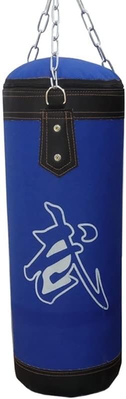 Boxing Bag Professional Empty Boxing Sandbag Adults Kids Hanging Kick Fitness Training Punching Bag Home Gym Exercise Heavy Boxing Bag Muay Punch Bags (Blue 60cm)