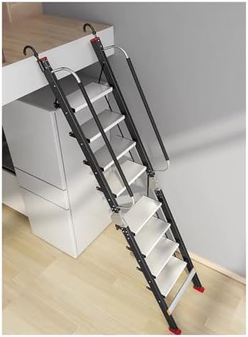 Emergency Egress Ladders with Extra Wide Treads, Grab Bar & Hooks - Ideal for Bunk Beds, Rooftops & Window Wells - Enhanced Safety & Stability for Quick Escape