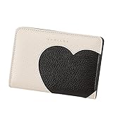 Carteira Feminina de Couro Bovino Legítimo p/Cartões, CNH, RG e Cédulas Dobradas Mariart 669 (Off White/Preta)