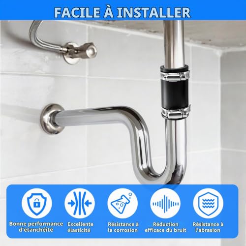 YOUNGSAY 2 Pcs Manchon en Caoutchouc Flexible, Ø 40mm Manchon Flexible – vue 6