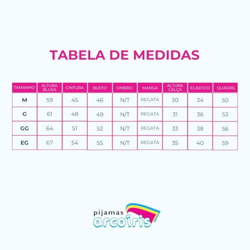 Pijama Curto Feminino Adulto Blusa Regata Short De Dormir (BR, Alfa, G, Regular, Regular, Rosa)