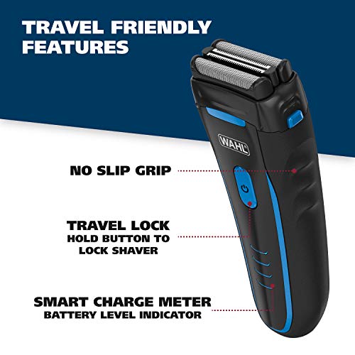 Wahl Groomsman Electric Shaver Rechargeable Wet/Dry Waterproof Electric Razor For Cordless Men's Shaving & Grooming - Lithium Ion With Long Run Time & Quick Charge – Model 7063 #TOP3