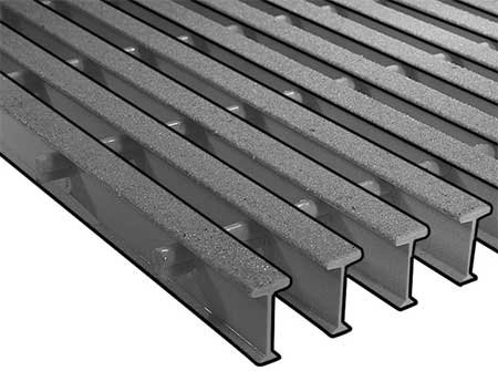 Industrial Pultruded Grating, Span 4 Ft. #TOP1