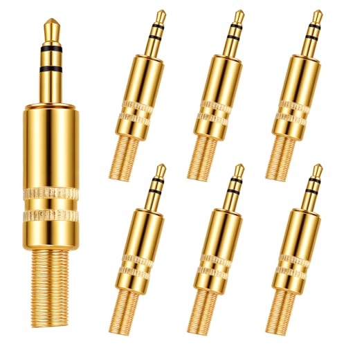 Xthrotsenk 6 PCS 3.5mm Jack Male Plug 3.5mm Stereo Plug 1/8