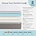 Amazon Basics Memory Foam Plush Mattress, Queen, White/Grey, 80 x 60 x 8 inches
