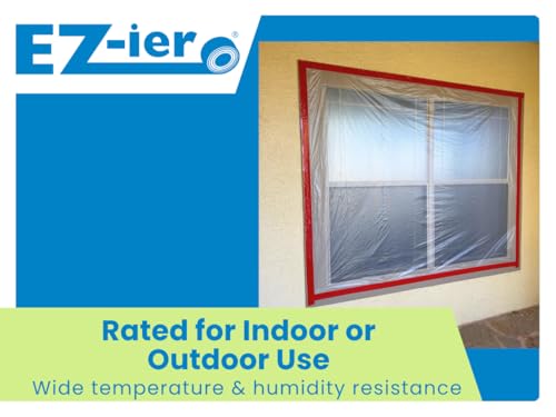 Image of EZ-ier Stucco Polyethylene Tape, Serrated-Edge (White, 3 inch x 60 yds)
