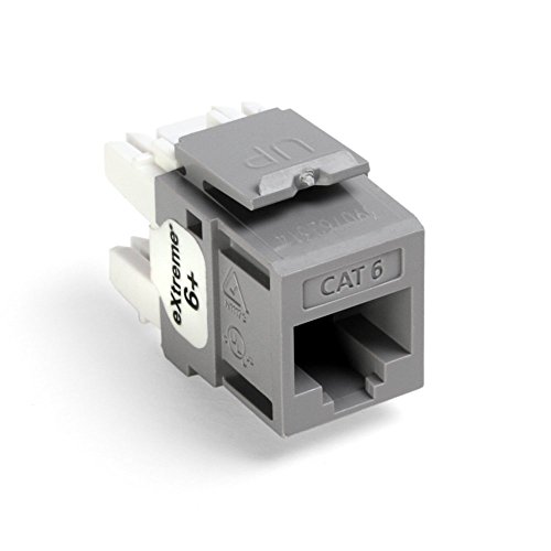 Leviton 61110-RG6 Extreme 6+ QuickPort Connector, CAT 6, Gray