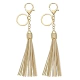 [uxcell] 2個セットレザーキーホルダ�