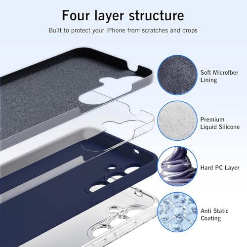 Image of DIZORO Microfiber Candy Case Compatible for Samsung S25 Fe 5g Magnetic Silicone Case, Compatible with MagSafe Shockproof, Slim, Anti-Scratch Soft Non-Slip Body Protective Back Cover(Blue