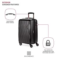 SwissGear 7272 Energie Expandable Hardside Luggage with Spinner Wheels and TSA Lock, Black, Carry-On 19-Inch — image 3