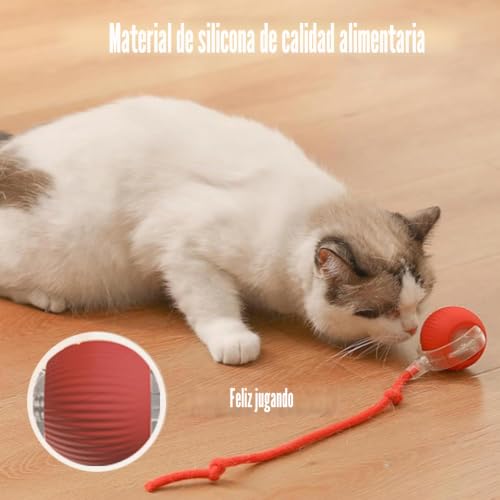 Miniatura 9 de Genérico Juguete Interactivo Para Gatos Y Perros, 2026 Pelota Interactiva Para Perros, Juguetes Resistentes Para Perros, Juguetes Para Gatos, Juguetes Interactivos Inteligentes Para Perros Red
