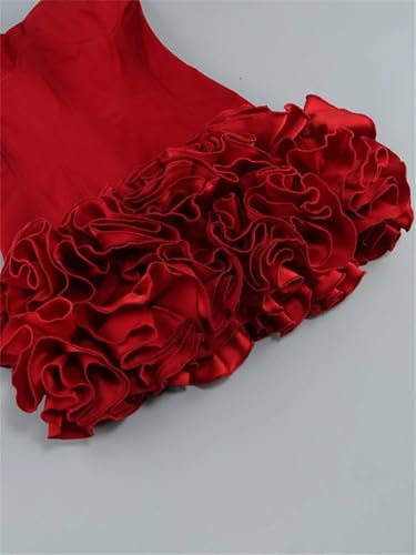 Women Solid Spliced Appliques Slim Backless Short Dresses for Strapless Sleevelss Patchwork Lace Up Dress4