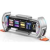 Divoom Times Gate 5Wayデジクロック スチームパンク風 PCデスクを彩る 近未来 ガジェット RGBライト【5スクリーン自由DIY：時計/天気予報/ピクセル作品/写真/SNSファンの数/カレンダー など対応】専用アプリ WiFi接続 ゲーマーのプレゼント（チタンシルバー）