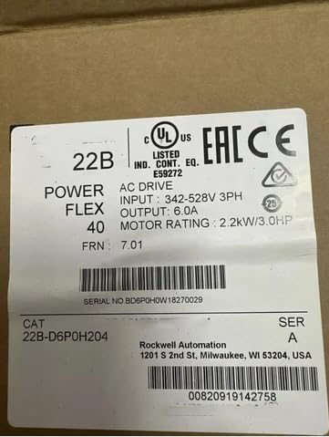 New 22B-D6P0H204 342-528VAC 7.5A F/W 6.02 in Box