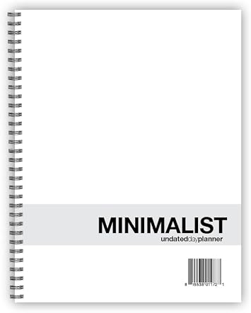 Undated Daily Planner with Hourly Tracking for Minimalists, 8.5 x 11