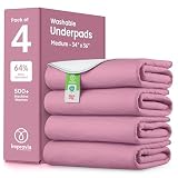 IMPROVIA® Washable Underpads, Heavy Absorbency Reusable Incontinence Pads for Kids, Adults, Elderly, and...
