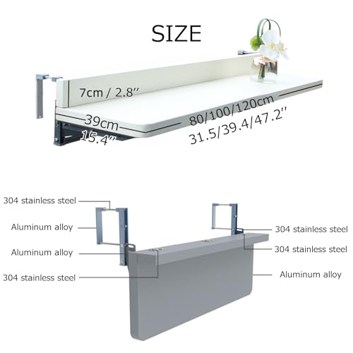 Table de balcon pliante multifonctionnelle pour optimiser les petits espaces - 7