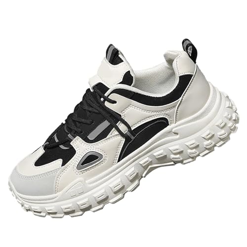 Zapatillas de deporte para hombre ortopédicas, zapatillas de deporte, transpirables, malla antideslizante, suela gruesa, tendencias de fitness, zapatillas cómodas, Le Noir, 41 EU