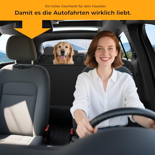 MZROT Hundedecke Auto Rückbank, Hundematte Autoschondecke Hunde Autositz Rückbank Seitenschutz Wasserdicht & Kratzfest Autositzbezug Universal für PKWs, LKWs und SUVs, 145 x 137cm