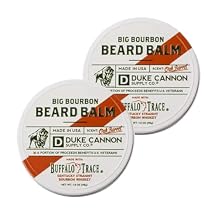 Duke Cannon Big Bourbon Beard Balm - 2 Pack, Made with Buffalo Trace Bourbon, Oak Barrel Scent, 1.6 oz. Tin