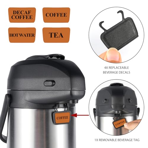 Heritage66 Premium Insulated Thermal Coffee Carafe - Triple-Wall Flask for Hot & Cold Beverages - 3L Capacity for Long-Lasting Temperature Control - Image 4