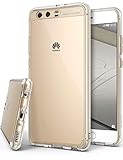 Ringke [Fusion] Compatible with Huawei P10 Plus Case Tough PC Back TPU Bumper [Drop Protection, Shock Absorption Technology][Attached Dust Cap] Raised Bezels P10 Plus Protective Cover - Clear